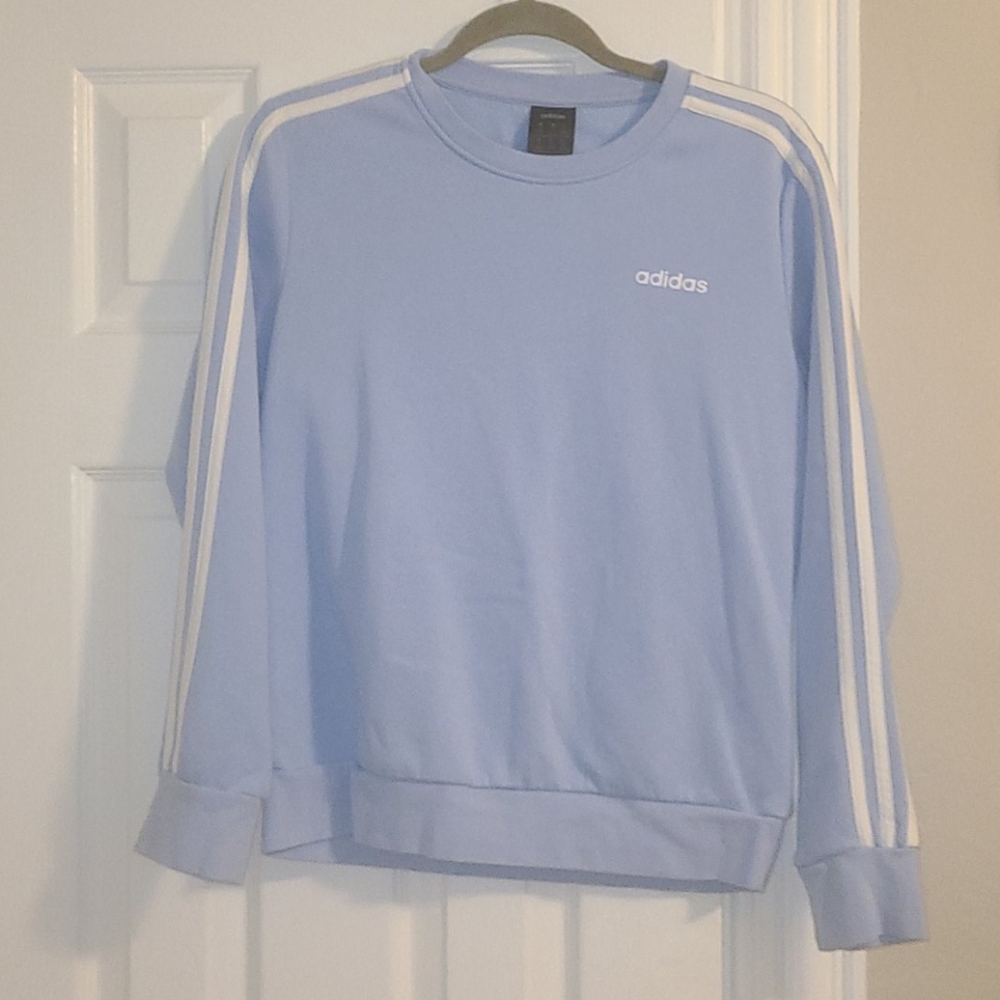 Adidas. Blue crew neck sweatshirt
